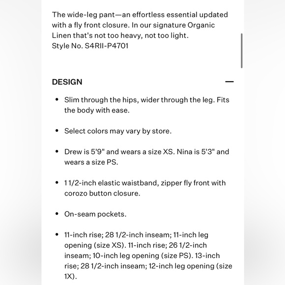 Eileen Fisher Linen Pant - Picture 3 of 3